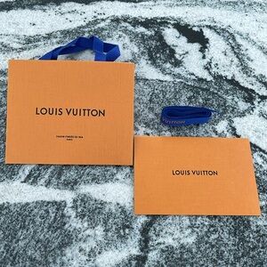 Louis Vuitton Empty Small Gift bag with ribbon 50.5” and receipt holder